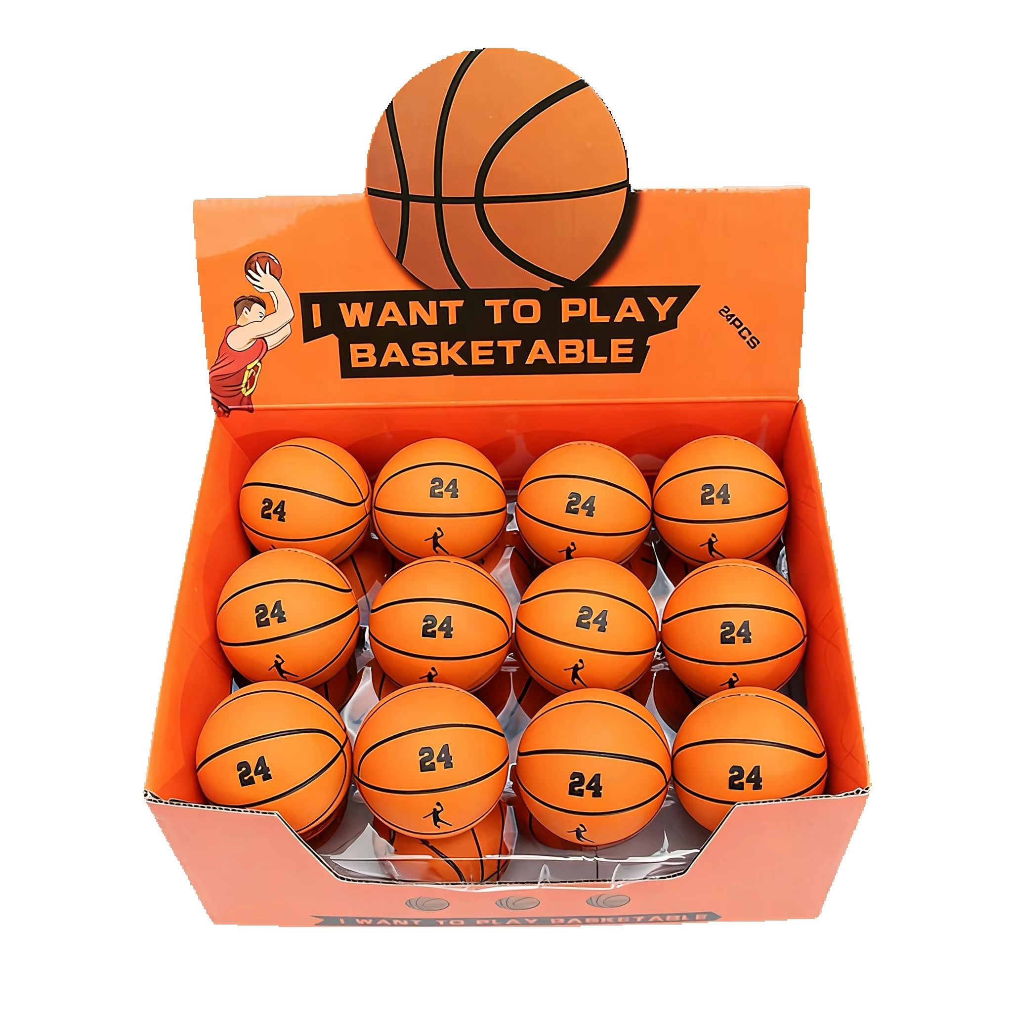 Basketball Arcade Game - 6cm 초고탄성 미니 고무 농구공 디컴프레션