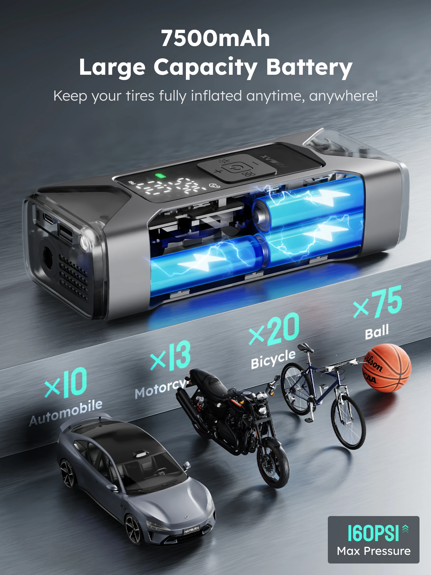 ASMAX 160PSI 휴대용 팽창기 펌프 오토바이 공 - Basketball Arcade Game 리뷰 및 가격