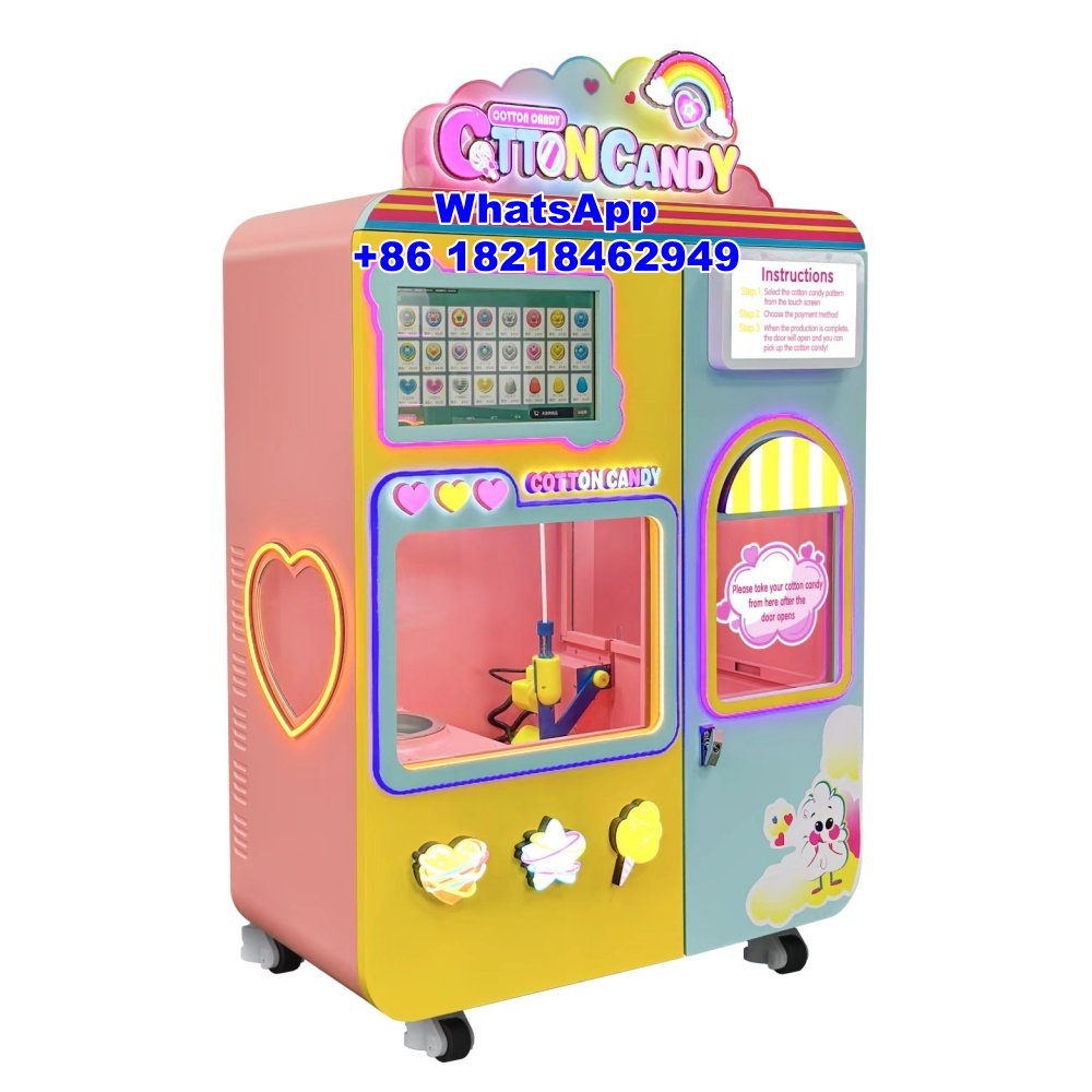 새로운 완전 자동 지능형 솜사탕 기계 무인 판매 시스템 - Candy Vending Machine 리뷰 및 가격