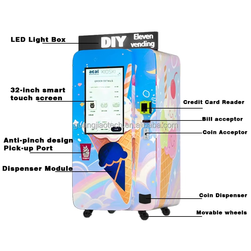 스마트 상업용 아이스크림 자판기, 원격 모니터링 지원, - Commercial Vending Machine 리뷰 및 가격